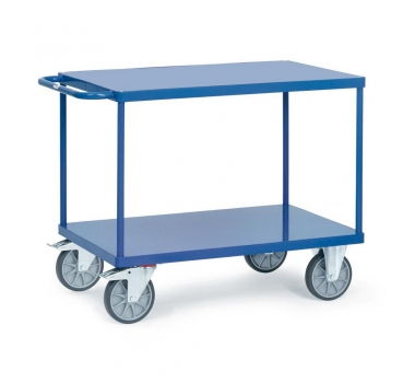 Tischwagen mit Stahlblech-Plattformen bis 600 kg, mit 2 Böden aus Stahlblech
