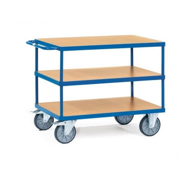 Schwere Tischwagen mit 3 Holz-Böden, Tragkraft 500-600 kg