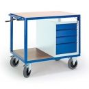 Tischwagen höhenverstellbar, 1090x700 mm, Schubladenschrank, Tragkraft 400 kg